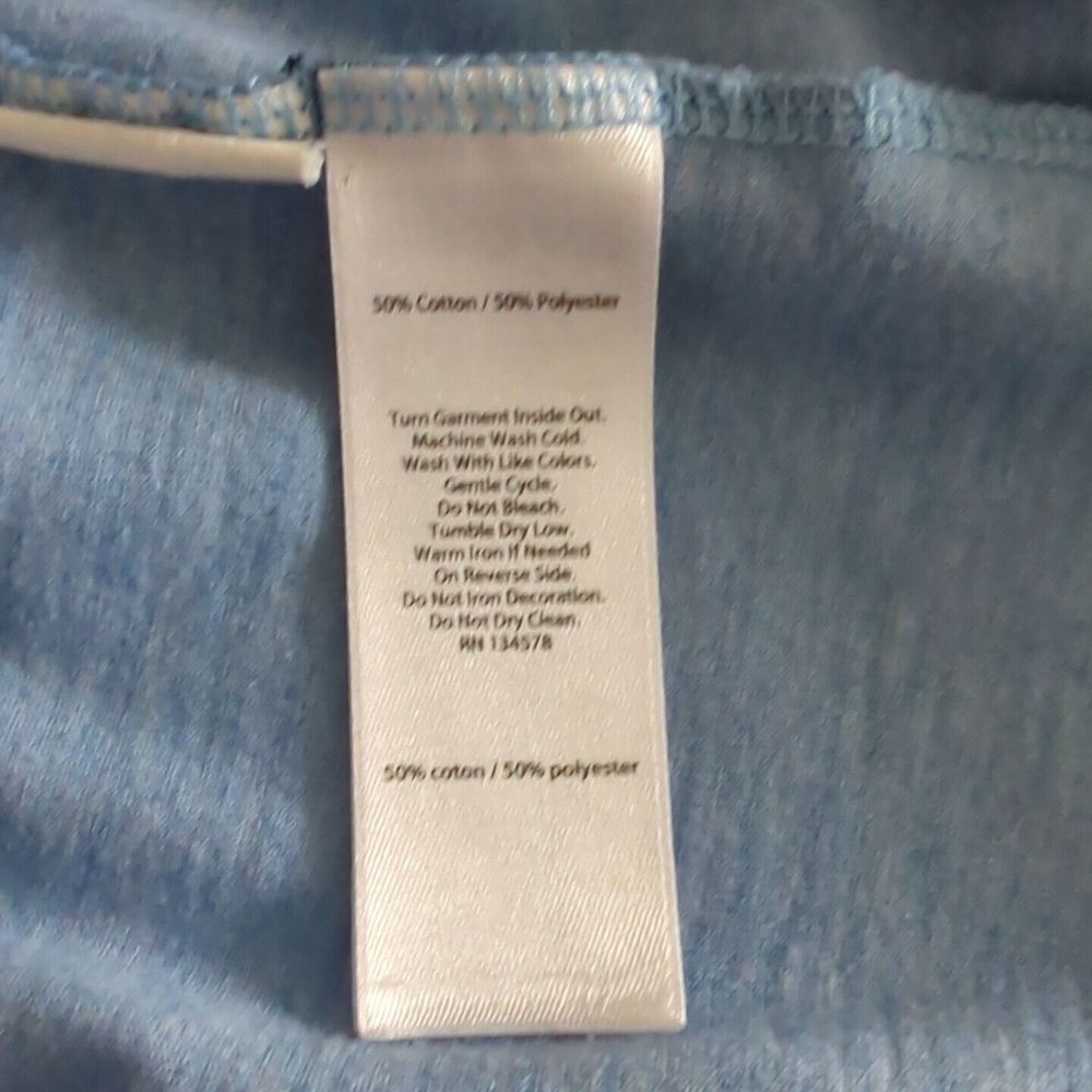 Vineyard Vines Long Sleeve T Shirt Hoodie Men's Size Medium, Light Blue Lightwgt - Picture 4 of 6